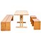 Table and Stools and Bench by Charlotte Perriand for Les Arcs, Set of 4, Image 8