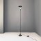 Lámpara de pie halógena italiana posmoderna de metal negro y acero, años 80, Imagen 4