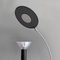 Lámpara de pie halógena italiana posmoderna de metal negro y acero, años 80, Imagen 8