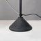 Lámpara de pie halógena italiana posmoderna de metal negro y acero, años 80, Imagen 11