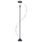 Italian Post Modern Black Metal and Steel Floor Halogen Floor Lamp, 1980s 1