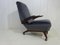 Mid-Century Lounge Chair in Grey Velvet by Greaves and Thomas 1