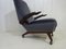 Mid-Century Lounge Chair in Grey Velvet by Greaves and Thomas 3