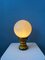 Vintage West German Ceramic Table Lamp in Dark Yellow Colour 4