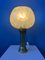 Vintage Art Deco Glas Lampe mit Bronze Fuß 2