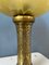 Vintage Art Deco Glas Lampe mit Bronze Fuß 8