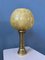 Vintage Art Deco Glas Lampe mit Bronze Fuß 6
