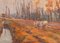 Carlo Balestrini, Countryside Landscape Painting, 1903, Oil on Cardboard, Framed 2