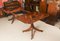 20th Century Twin Pillar Dining Table and Dining Chairs by William Tillman, Set of 11 12