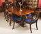 20th Century Twin Pillar Dining Table and Dining Chairs by William Tillman, Set of 11 2