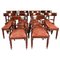 19th Century English William IV Barback Dining Chairs, 1830s, Set of 10 1