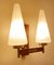 Vintage Danish Modern Sconces in Teak and Chrome and Glass, 1960s, Set of 2 7