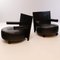 Vintage Italian Lounge Chair in Leather by Antonio Citterio for B&B Italia, Set of 2 3