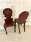 Antique Victorian Carved Mahogany Hall Chairs, Set of 2 3