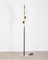 Vintage Floor Lamp in Brass & Glass, 1950s, Image 1