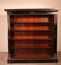 Napoleon III Open Bookcase in Blackened Wood and Brass Marquetry, 1800s 1