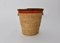 Basket Raffia Brass, Vienna, 1950s 3