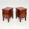Antique Lacquered Chinoiserie Bedside Chests, Set of 2 7