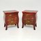 Antique Lacquered Chinoiserie Bedside Chests, Set of 2 1