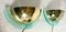 Postmodern Half Moon Wall Lights, Set of 2, 1980’s 1