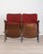 Vintage Cinema Armchairs in Red Fabric, 1970s, Set of 2 2