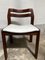Mid-Century Modern Italian Dining Chairs in Walnut with Faux Leather Seat, 1970s, Set of 8, Image 7