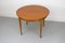 Round Teak Veneered Dining Table with Central Extension, 1960s 1