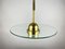 Large German Suspended Glass Disk Ceiling Lamp, 1980s 3