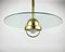 Large German Suspended Glass Disk Ceiling Lamp, 1980s, Image 2