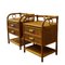 Italian Bamboo, Cane & Rattan Bedside Tables, 1970s, Set of 2 3
