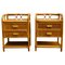 Italian Bamboo, Cane & Rattan Bedside Tables, 1970s, Set of 2 1