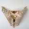 Appliques Style Venini en Verre Triangulaire et Laiton, Italie, 1970s, Set de 2 10