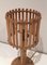 Rattan Table Lamp in the Style of Audoux Minet, 1950s 3