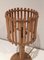 Rattan Tischlampe im Stil von Audoux Minet, 1950er 3