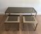 Coffee and Nesting Tables in Brass and Smoked Glass, Set of 3, Image 2