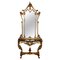 19th Century Gilded Wood Console and Mirror 1