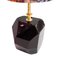 Lámpara de mesa italiana Mid-Century de cristal de Murano morado oscuro, años 50, Imagen 2