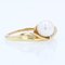 18 Karat Modern Diamond Cultured Pearl Yellow Gold Ring, Image 4