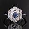 18 Karat French Art Deco White Gold Ring 3