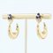 18 Karat Modern Yellow Gold Hoop Earrings, Set of 2, Image 4