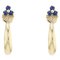 18 Karat Modern Yellow Gold Hoop Earrings, Set of 2 1