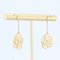 18 Karat Modern Yellow Gold Rose Shape Dangle Earrings, Set of 2, Image 5