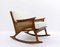 Mid-Century Modern Cane Rocking Chair, 1950s, Image 2