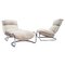 Mid-Century Lounge Chairs with Ottoman, Italy 1970s, Set of 2 1