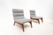 Contemporary Wood and Fabric Easy Chairs, Italy 11