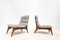 Contemporary Wood and Fabric Easy Chairs, Italy 2
