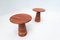 Contemporary Italian Red Travertine Side Tables 2