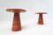 Contemporary Italian Red Travertine Side Tables 6