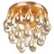 Small Murano Glass Tear Drop Flush Mount Chandelier from Palwa, Germany, 1960s 7