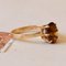 18k Gold With Citrine Quartz Solitaire Ring, 1960s 3